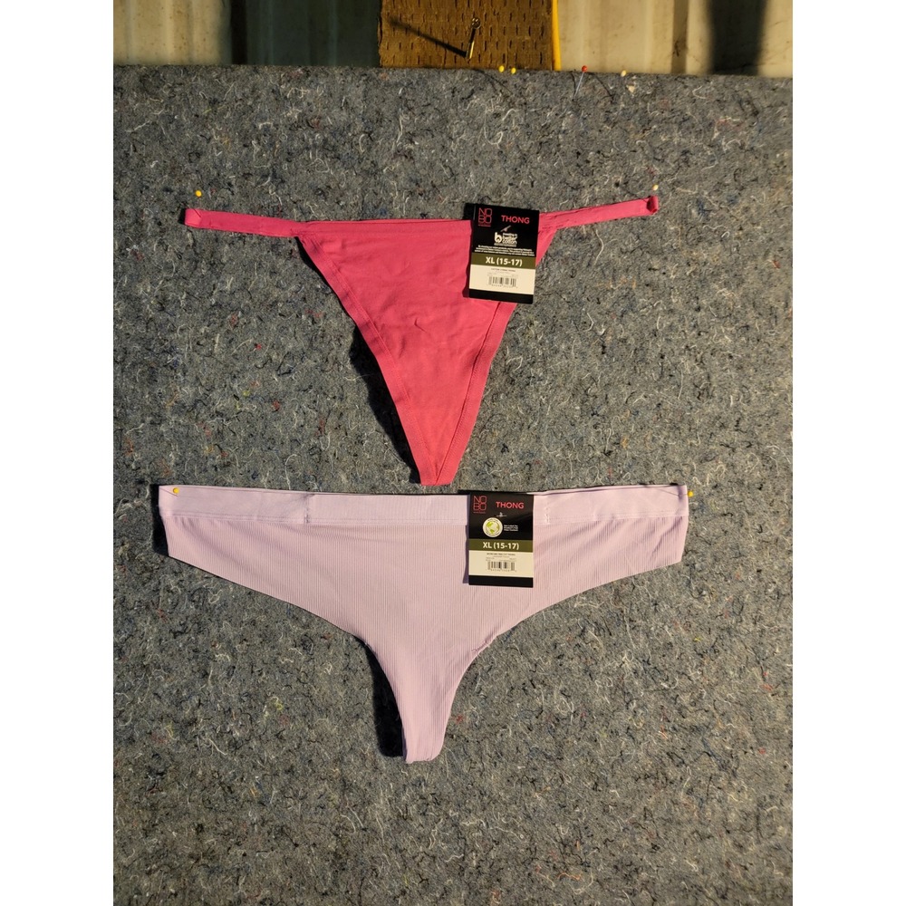No Boundries Set of Two Size Thongs XL (15-17)